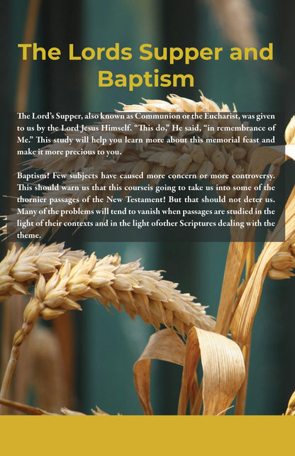 The Lord's Supper and Baptism