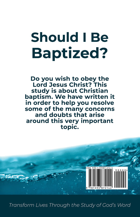 Should I Be Baptized?