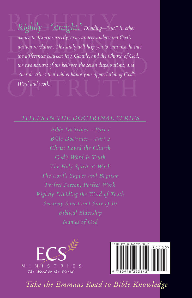 Rightly Dividing the Word of Truth