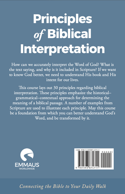 Principles of Biblical Interpretation