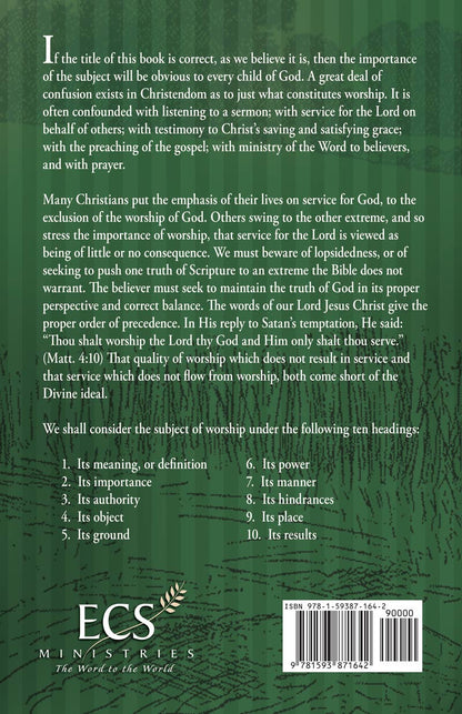 Worship: The Christian's Highest Occupation